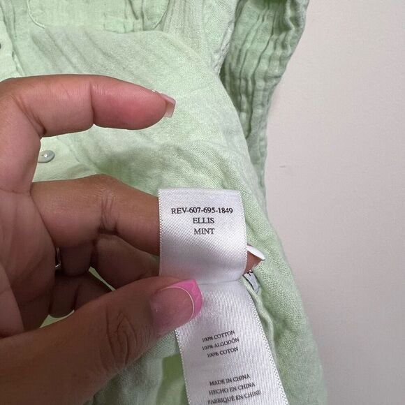 Rails x Revolve Ellis Gauze Mint Green Button Down Small Women - Picture 10 of 10